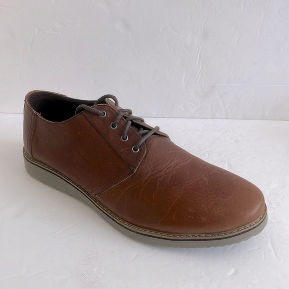 TOMS Mens Peanut Brown Leather PRESTON Dress Business Casual Shoes Size 13 M NIB - Picture 2 of 6